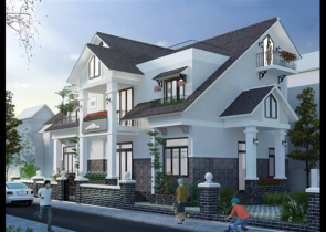 Mẫu biệt thự 2 tầng đẹp và sang trọng 2017