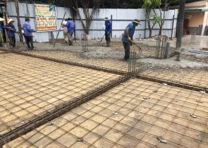Đổ sàn Công trình anh HUYNH Hóc Môn