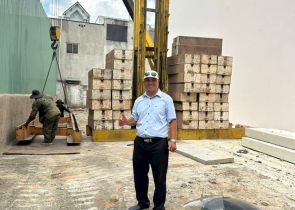 Công tác ép cọc phường Hiệp Thành Q12 tphcm