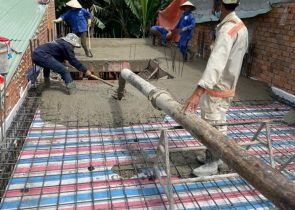 Công trình em Ba Cường đổ tấm 1 phường Trung Mỹ Tây Q12 động thổ ngày 29-2-2022 AL