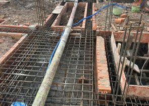 Công tác đổ bê tông móng công trình Anh Hải P Trung Mỹ Tây Q12