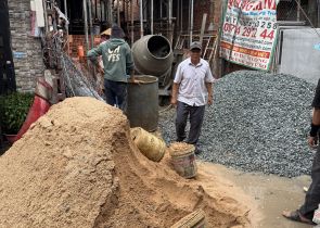 Công tác đổ mái tầng 1 công trình em Quỳnh phường Trung Mỹ Tây quận 12 TPHCM ngày 27- 1 - 2025 AL