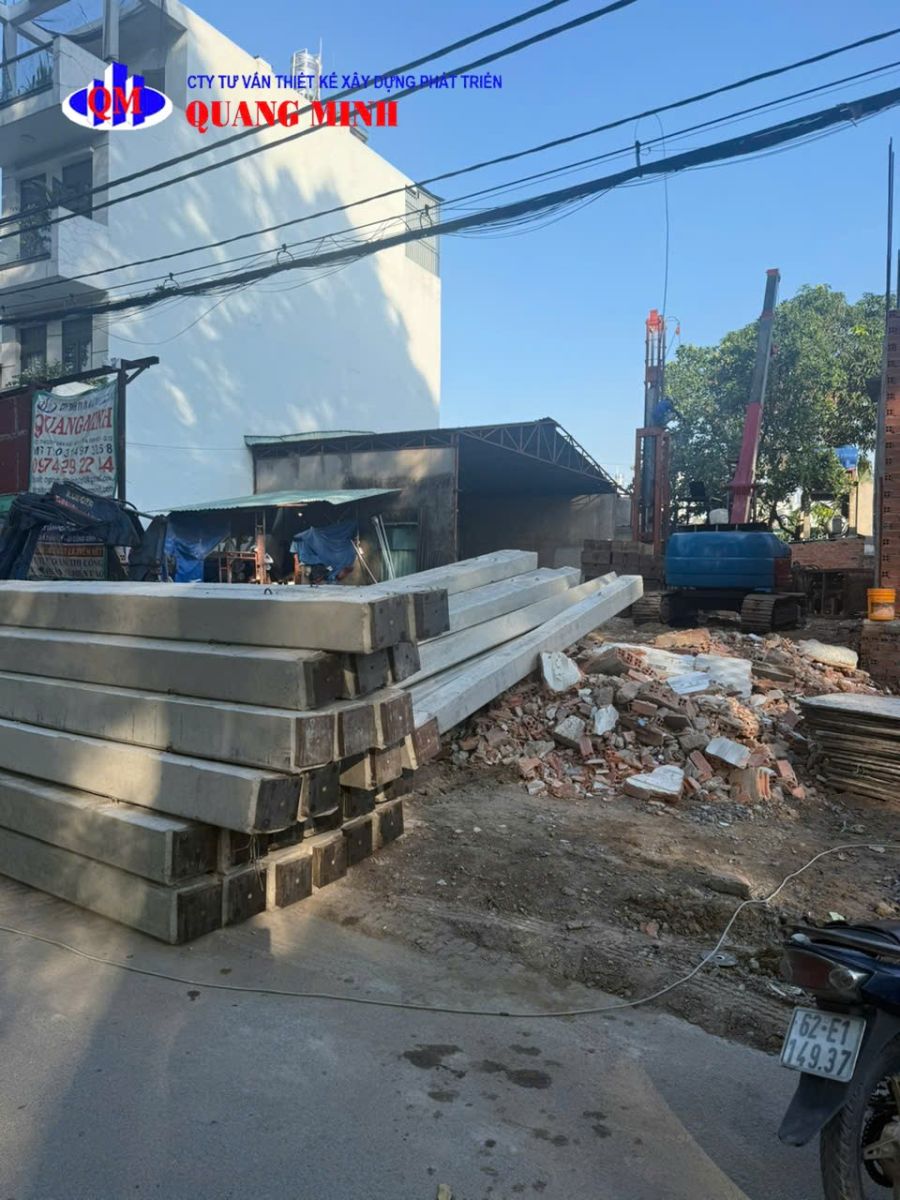 XÂY DỰNG QUANG MINH xin cập nhật tiến độ thi công hạng mục ép cọc móng tại công trình Anh Giang – Phường Trung Mỹ Tây, Quận 12, TP.HCM.